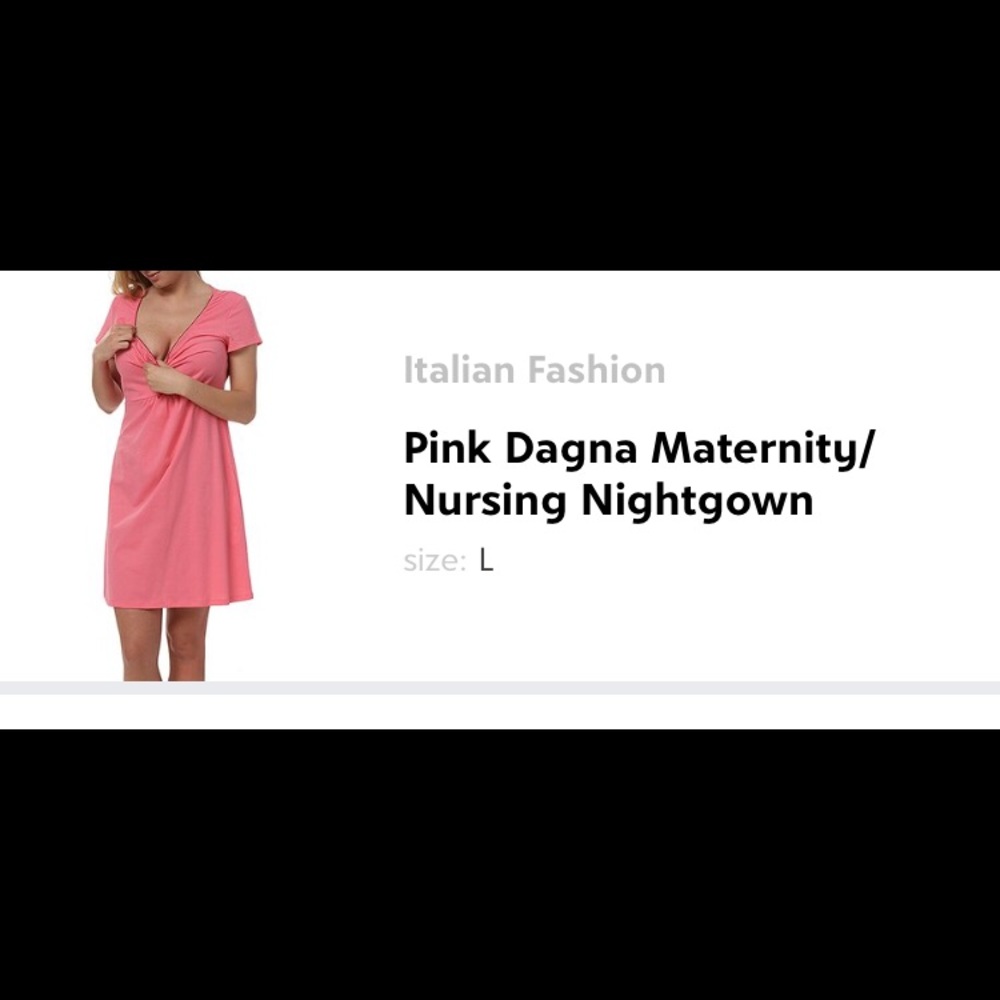 Italian Fashion Pink Maternity/ Nursing Nightgown